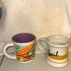 Coffee mugs.